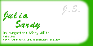 julia sardy business card